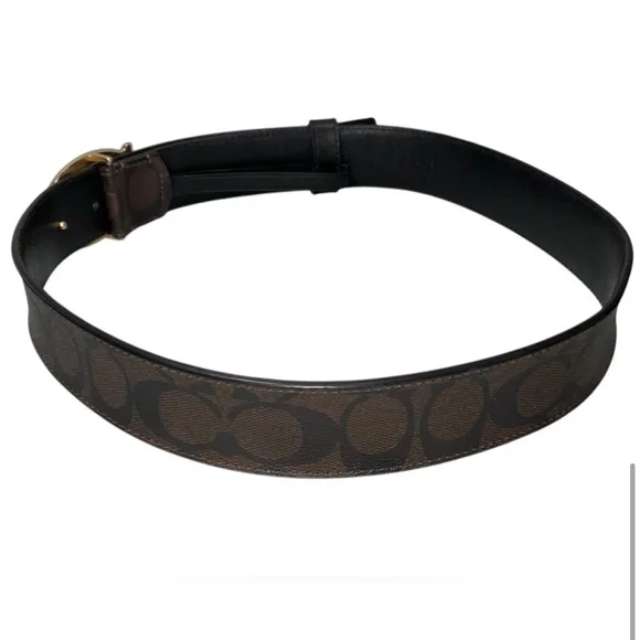 Coach New York Signature C Buckle Belt in Chestnut Brown Size XL - Picture 3 of 13